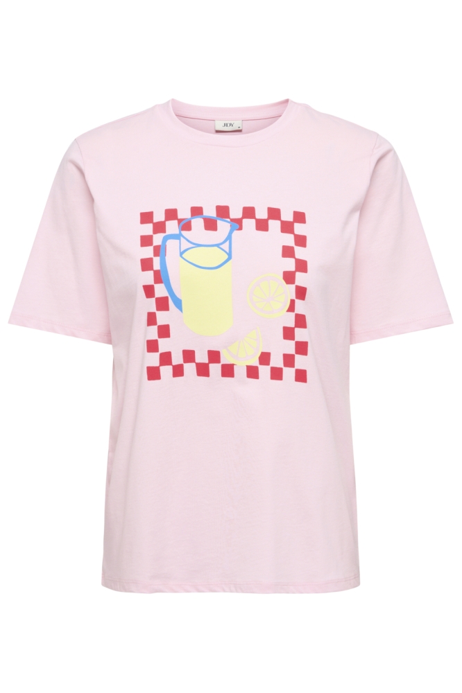 JDYTINNE S/S SUMMER PRINT T-SHIRT J 15372784 Pink-A-Boo/LEMON